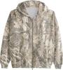 Women's Men's Camo Zip Hoodie Maple Leaf Print Oversized Hooded Sweatshirt Wool Long Sleeve Jacket