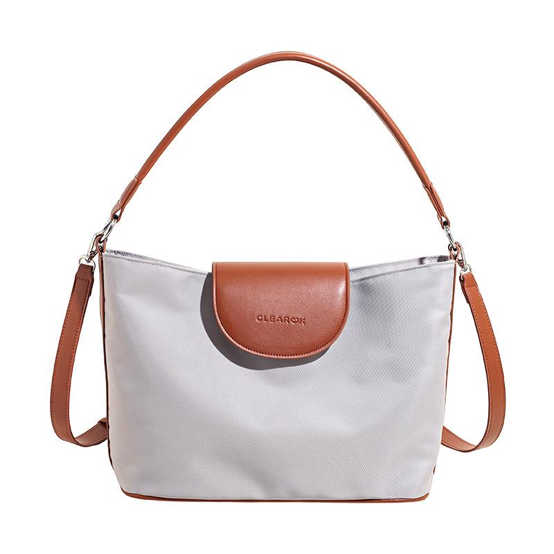 New summer commuting large-capacity tote bag women's slack niche contrasting color splicing women's backpack