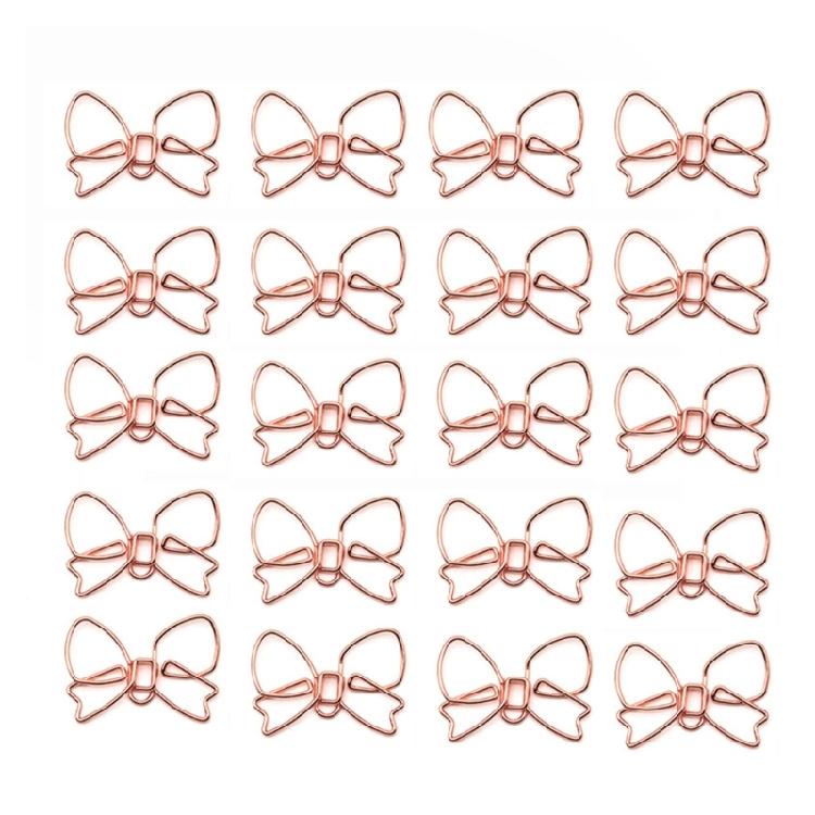 

10Pcs Bowknot Paper Clip Small Metal Paperclip Metal Bookmarks Clip Photo Clip For School Office Business Card Holder розового золота