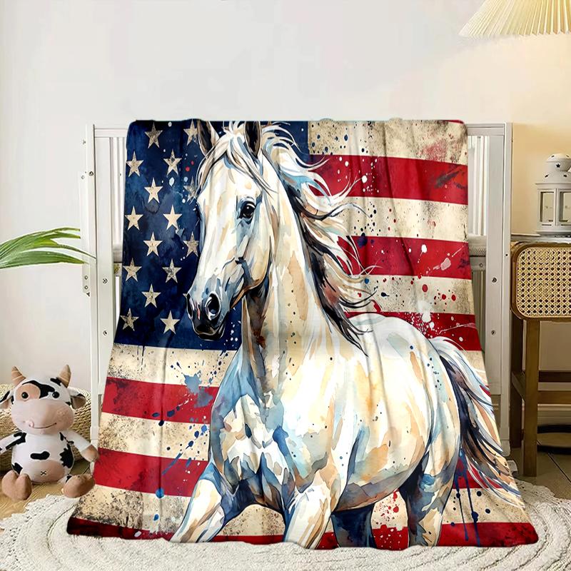 Ethereal Horse In Storm Blanket Flannel Blanket Throw Blanket Sofa Cover Blanket Soft Premium Blanket Picnic Blanket Tv Blanket Gifts