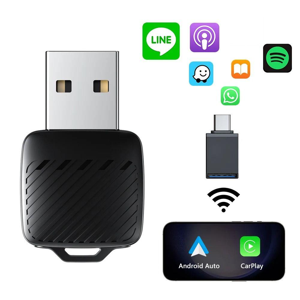 Wireless Wireless CarPlay Dongle 2 in 1 Android Auto Adapter  Factory Wired CarPlay Cars