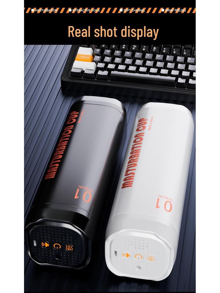 Selbstheizender einziehbarer männlicher Masturbator mit aufblasbarer Puppenfunktion - Erwachsenenspielzeug