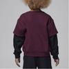 Jordan Comfortable Loose Color Block Versatile Hoodie Kids Hoodies Port-Wine JD2342078GS-002
