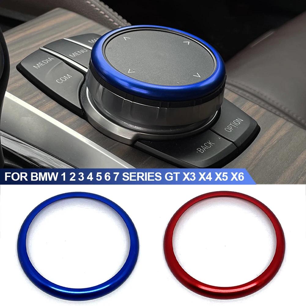 Red Aluminum Ring Center Console IDrive Multimedia Controller Knob Ring for -BMW 1 2 3 4 5 6 7 Series X3 X4 X5 X6