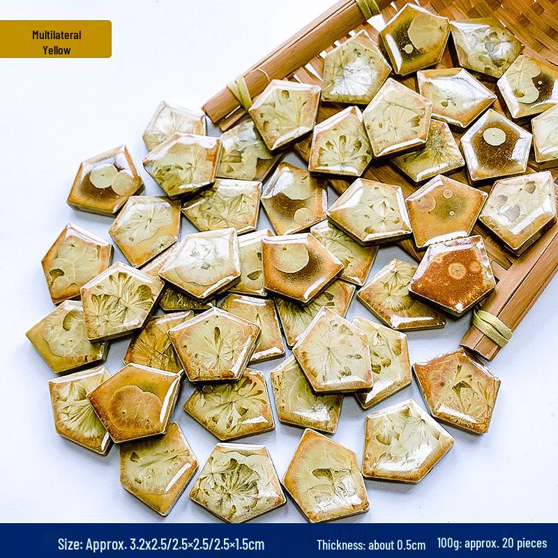 Handmade Ceramic Mosaic Art Kit: Blue & White Porcelain Pieces for Creative Parent-Child Projects