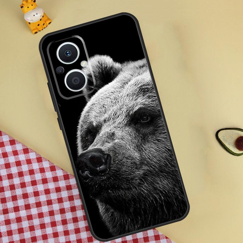 Cute Grizzly Bear Phone Case For OPPO Reno 13 13F 12 11 F 8T 7 8 10 Pro OPPO Find X8 Pro X6 X3 X5 Lite Cover