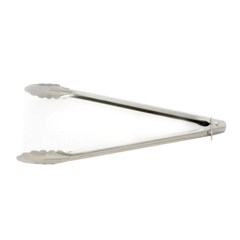 Thickened Stainless Steel Tongs, Bread Tongs, Barbecue Tongs, Rubber-Handled Hanging Food Tongs, 10-12- 14-16inch Plum Blossom Tongs