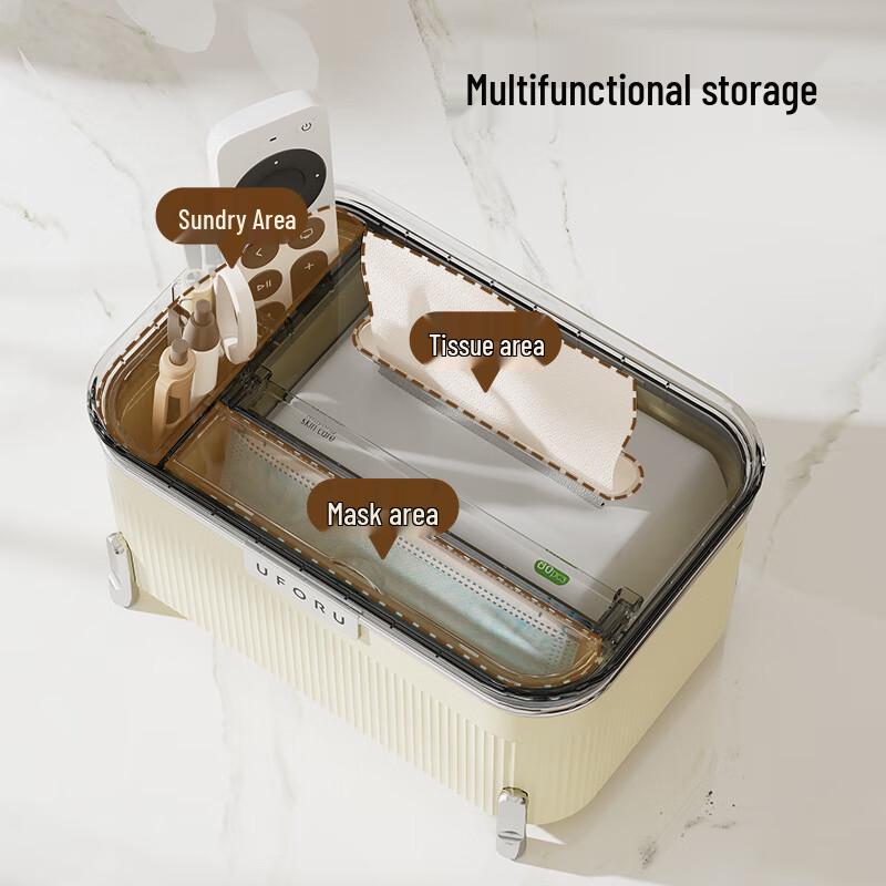 Multi-functional Anti-slip Tissue Box 2-Pack