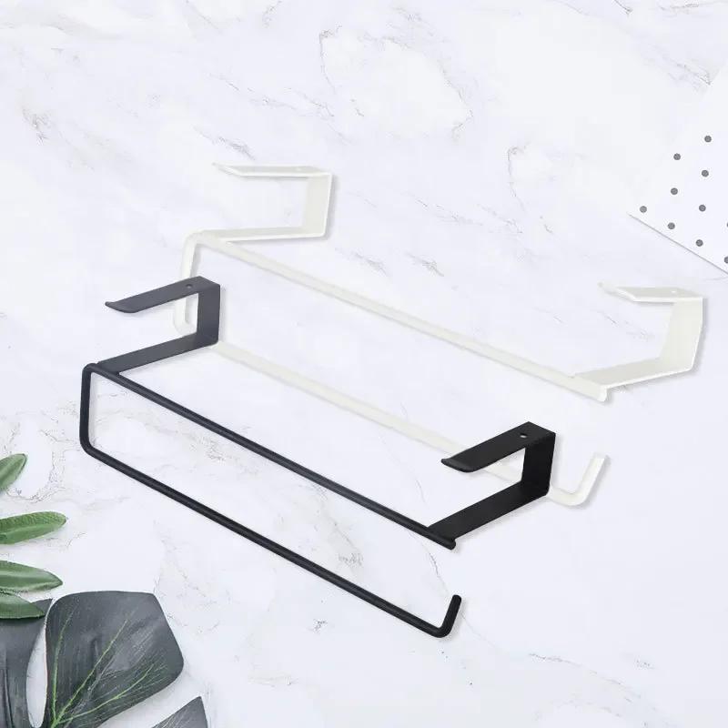 White Black Toilet Shelf Paper Roll Rack Home Organizer Tissue Hanger Under Cabinet Towel Holder Bath
