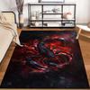 1 Stück 3D Skorpion Teppich - Rutschfest, Waschbar & Langlebige Polyester Matte für Wohnzimmer, Schlafzimmer oder Flur Dekor - Leuchtendes Rot
