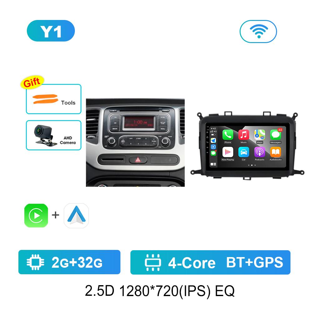9'' Car Radio Multimedia Player for Kia Carens RP 3 III 2013 - 2018 GPS Navigation WiFi BT Android System 4G Carplay Head Unit