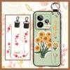 Wristband Anti-knock Phone Case For Realme GT7 Pro Kickstand Fashion Design Back Cover Phone Holder Waterproof Flower
