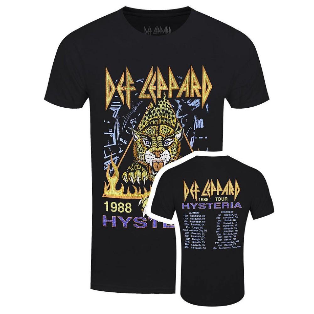 

Def Leppard T-Shirt Hysteria 1988 Tour Band Official New Black 3XL