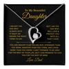 To My Daughter Necklace Gift for Daughter from Dad Father Daughter Necklace