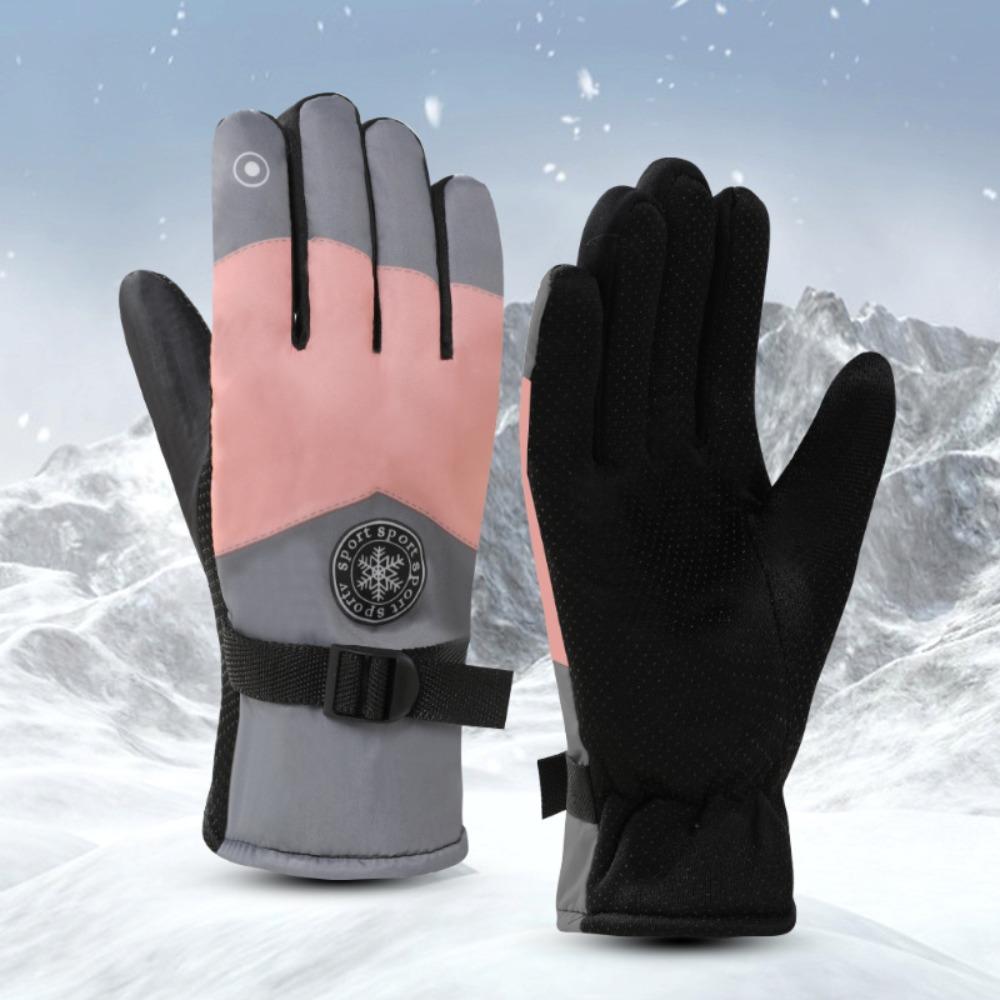 

Skiing Gloves Keep Warm Warm Outdoor Mittens Waterproof Thicked Cycling Gloves Women Style6