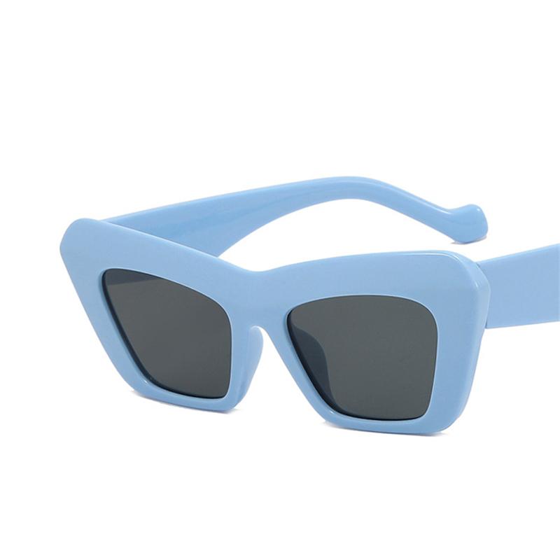 Oversized Cat Eye Sun Glasses Glasses Ladies Ins Popular Trendy Candy Color Eyewear Men Rectangular Classic Sun Eyeglasses Shades UV400