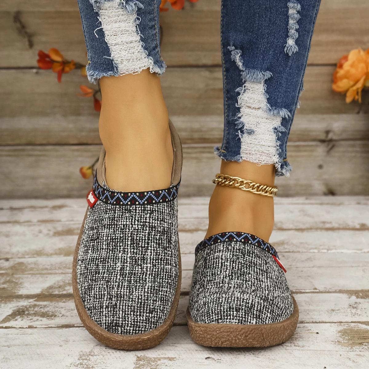 

Модные новые весенне-летние туфли-балетки с круглым носком, удобные, с мелким вырезом, повседневные, модные, противоскользящие, в стиле ретро, полушлепанцы для женщин 42 чёрный