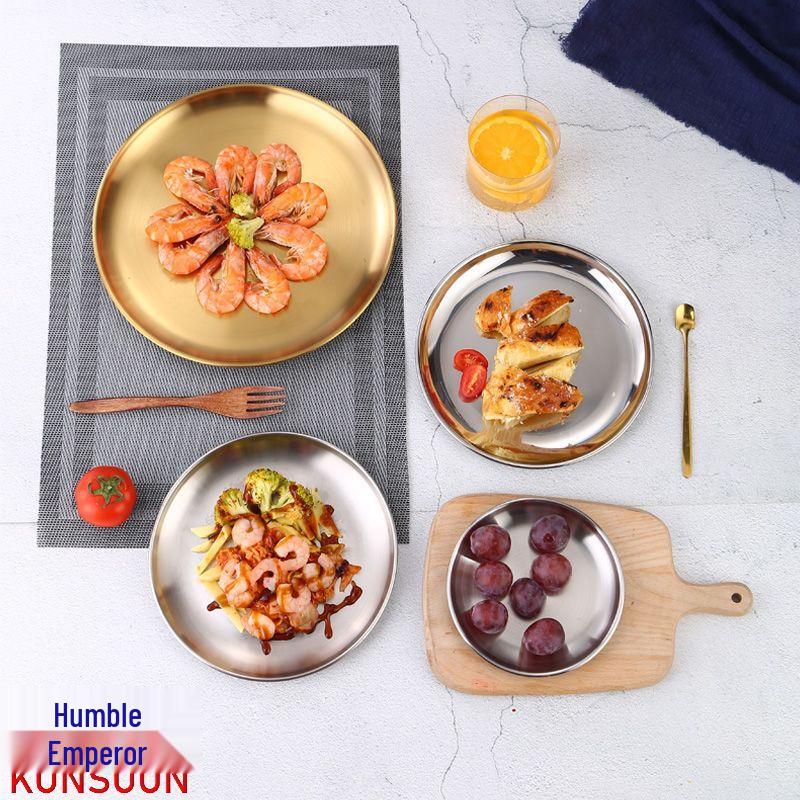 Korean Style Stainless Steel Round Plate