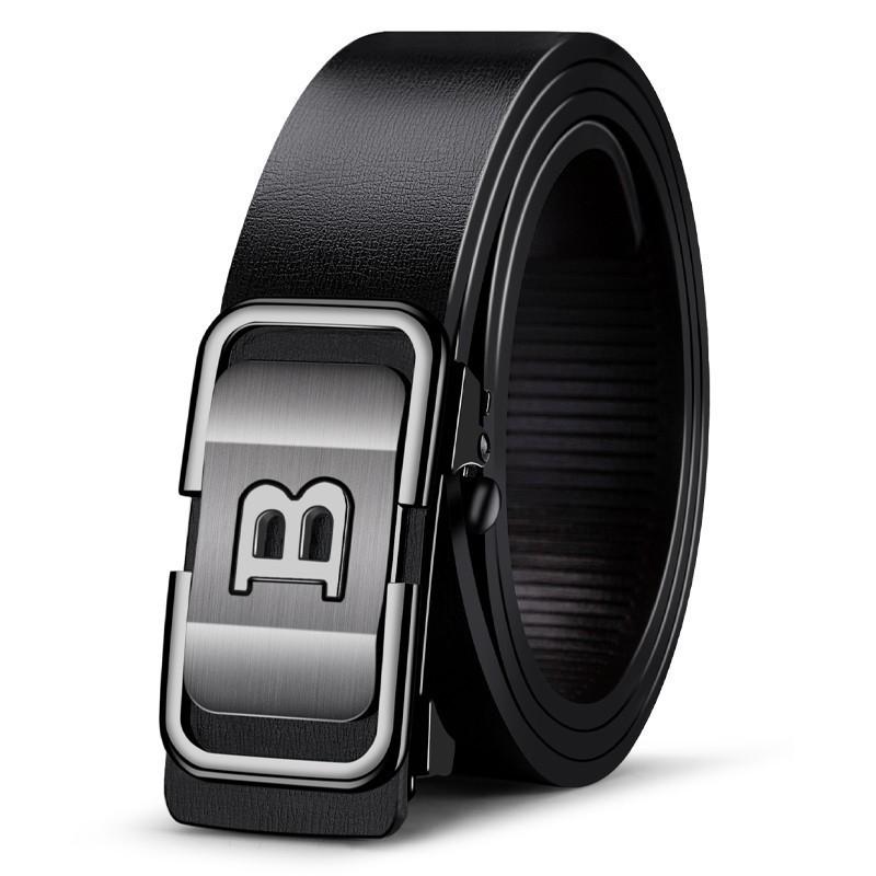 

Leopard Toothless Automatic Buckle Belt: Stylish Inner Wear for Men - Fashionable Waist Belt for Middle-Aged and Elderly Uniform Length 120CM