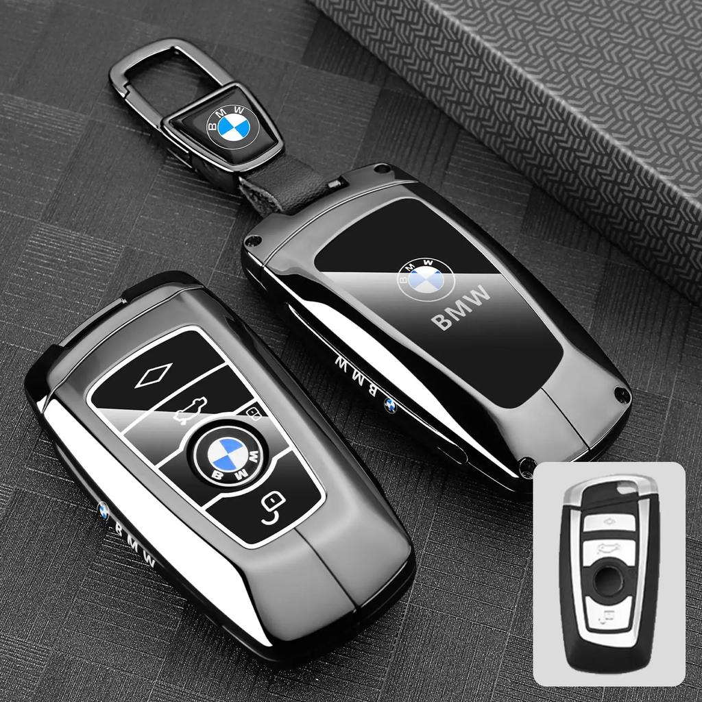 Zinc Alloy Leather Car Remote Key Case for BMW F10 F11 F20 F25 F30 F31 F34 G20 G30 X3 X4 I3 M3 M4 1 3 5 Series Accessory