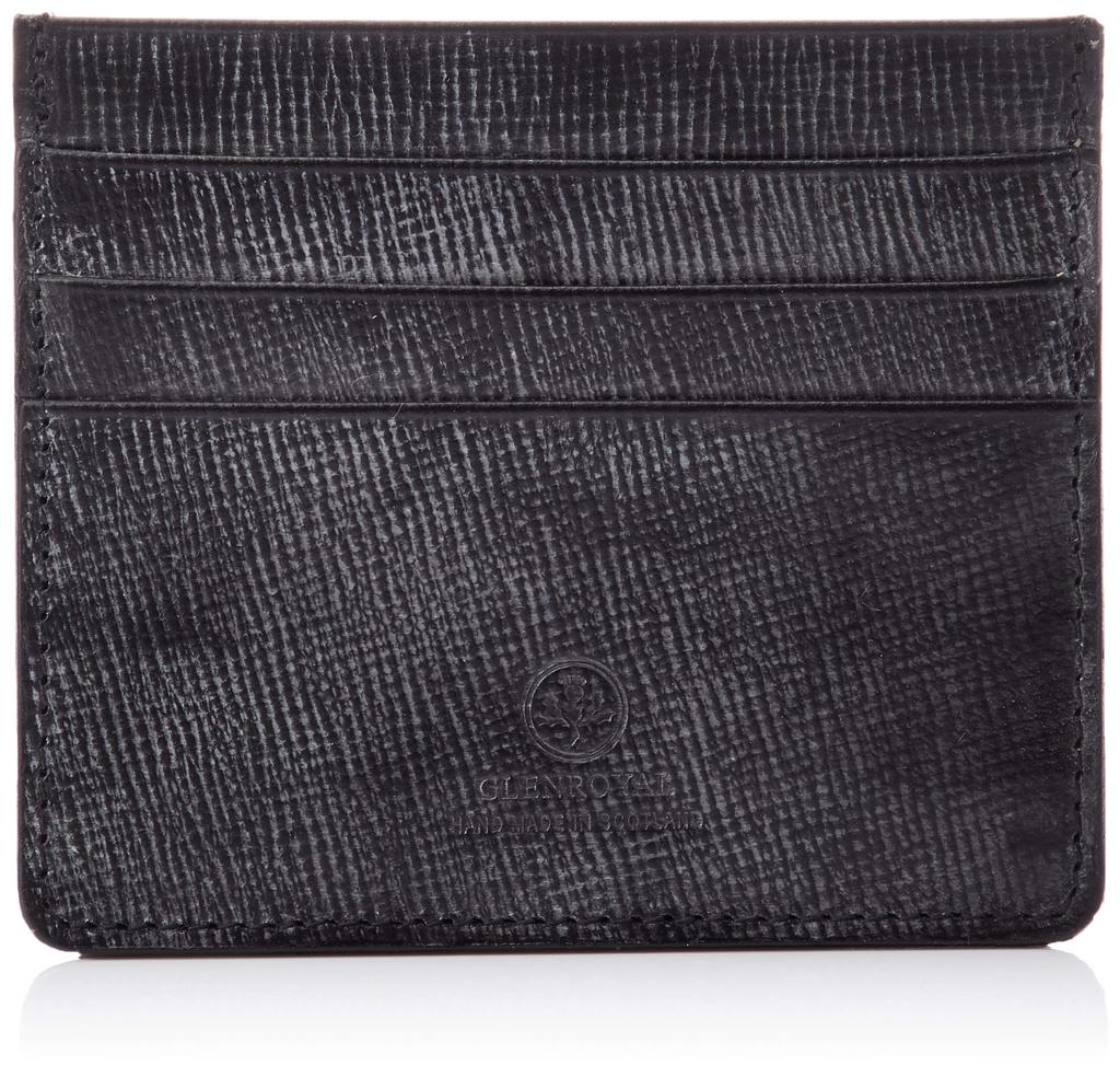 Glenroyal Štíhlé pouzdro na karty s poznámkami, Štíhlé, Bezhotovostní, Vyrobeno v Anglii z uzdečkové kůže (Hovězí useň), Kód produktu: 03-5935, Nová černá, F