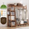 Bamboo Floor-Standing Clothes Rack & Wardrobe Organizer
