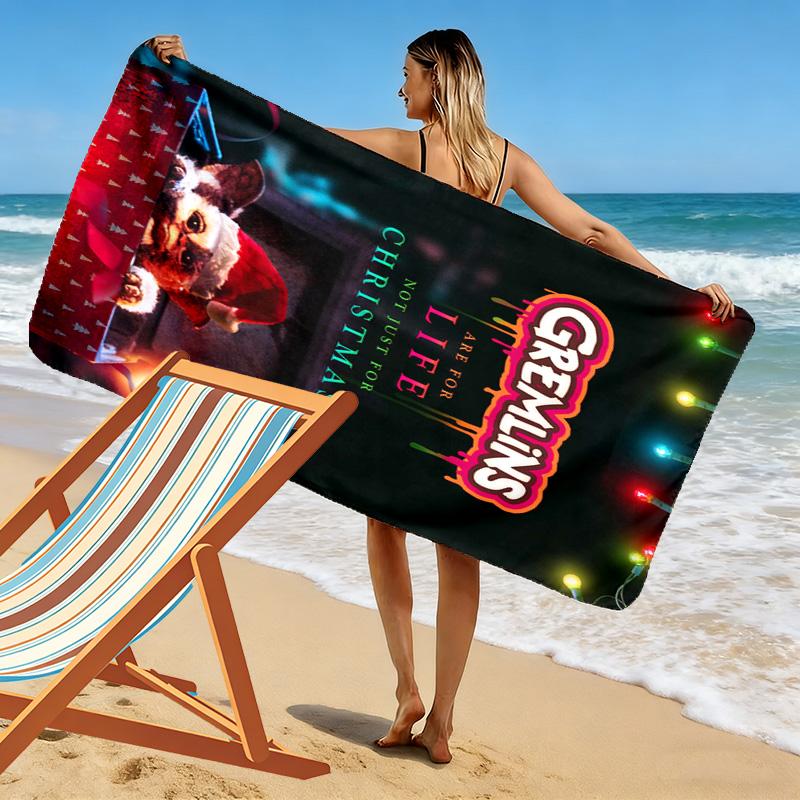 Gremlins: Chaos Curiosity beach towel soft beach seaside quick-drying swim towel Absorbent bath towel beach Outdoor picnic beach mat Fashion printing