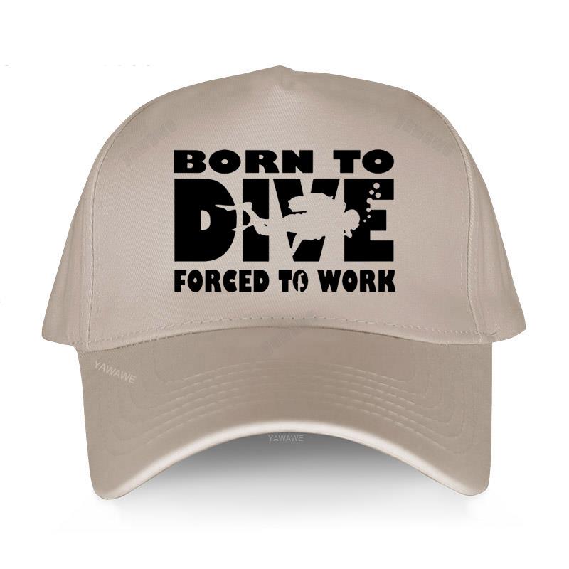 Schwarze, lässige Baseballkappe mit Aufdruck für Jungen, MSP BORN TO DIVE, gezwungen zur Arbeit, Sommerhut für Männer und Frauen, Outdoor-Snapback-Caps, Sportmütze