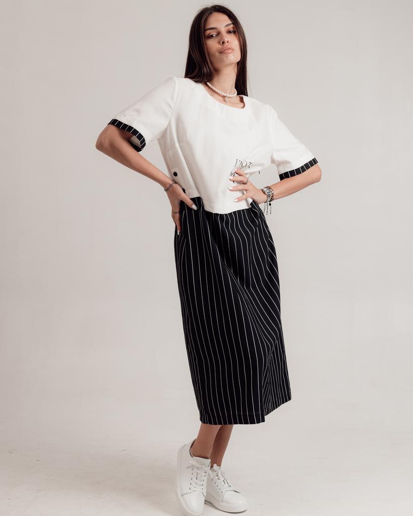 Dámské šaty Phardi 4511 42 černo-bílé