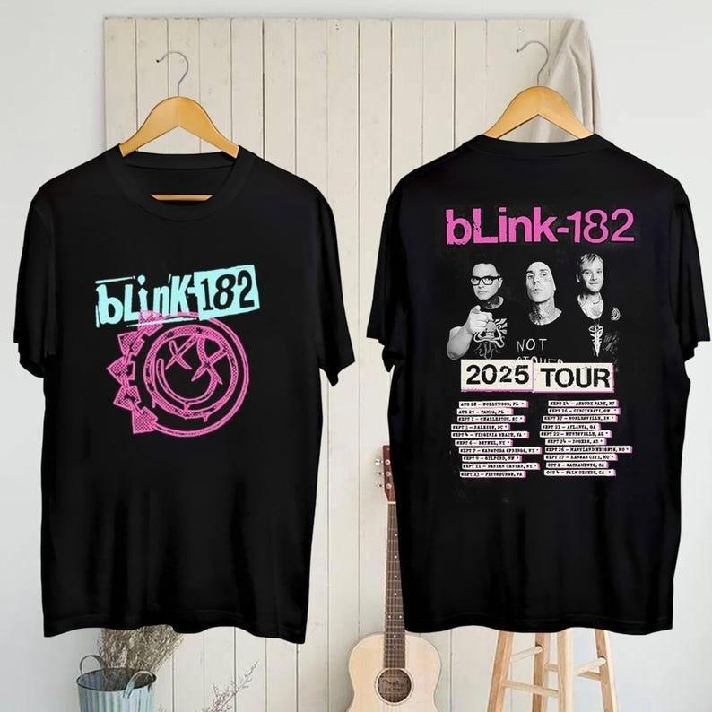 Rock Band Blink-182 Shirt Blink-182 Missionary Impossible Tour 2025 T-Shirt Unisex T-Shirt S