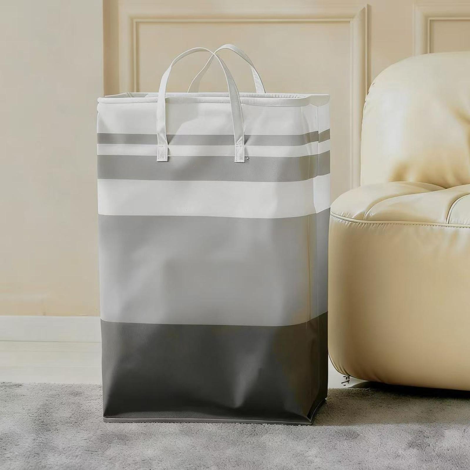 

Fabric Laundry Basket Hamper for Bathroom Balcony Hotel Storage one size