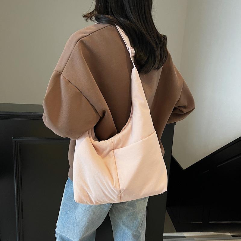 College Student Temperament Shoulder Messenger Bag Large Capacity Canvas Shoulder Bag Versatile Tote Bag Women's Bag