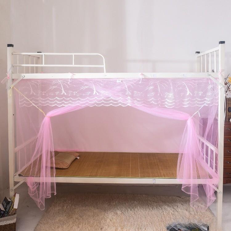 Dorm Room Mosquito Net With Single Door For Student Beds Polyester Fabric No Frame