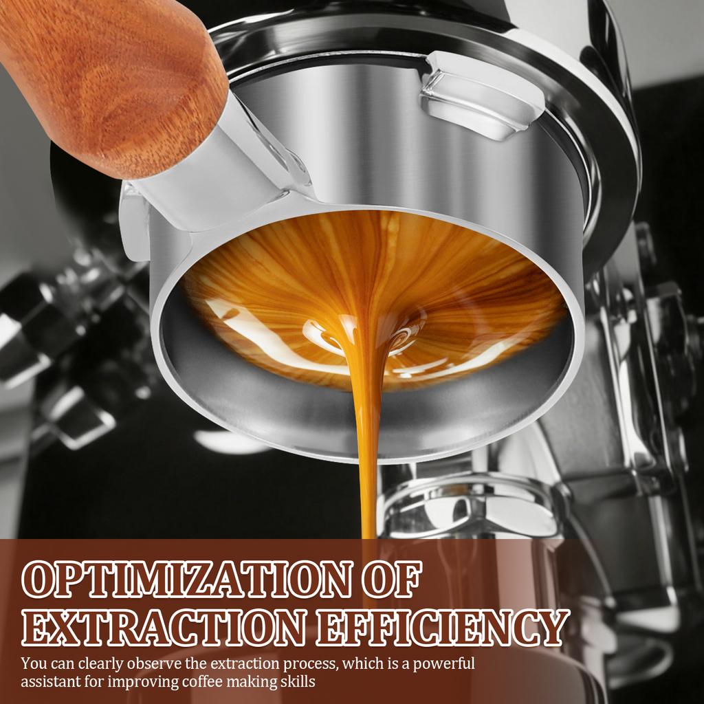 Coffee Bottomless Portafilter 58MM for 4700 Gense/5700 Gense/5700 Pro Espresso Portafilter with Filter Basket Espresso Accessory