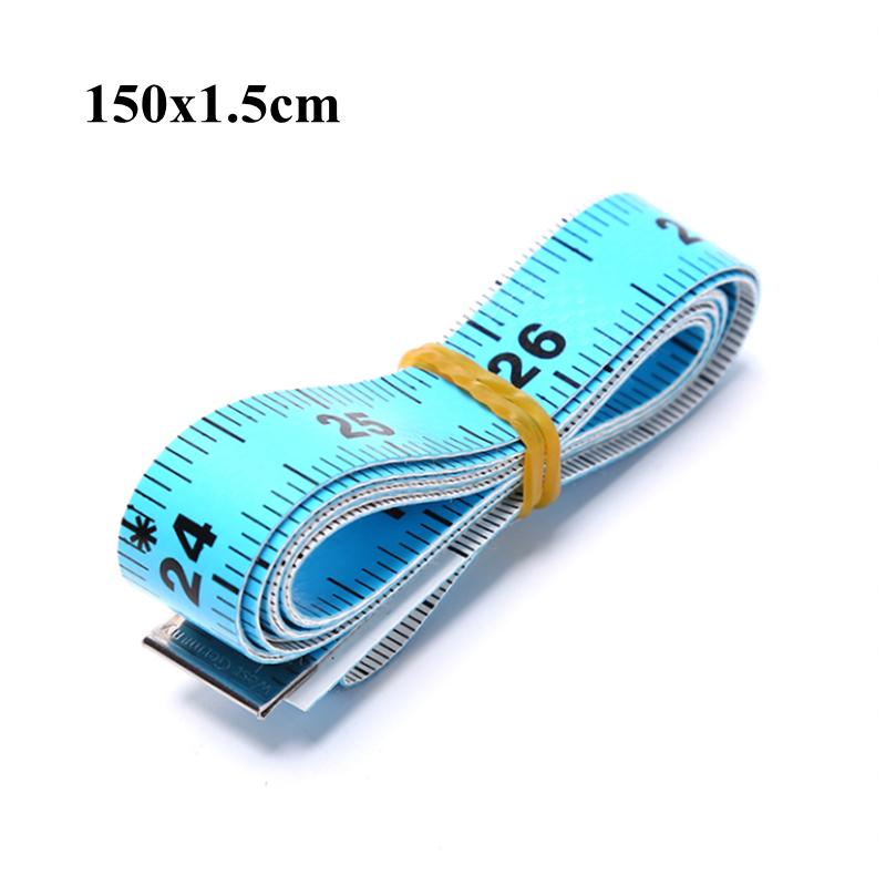1PC 60in 150cm Body Measuring Ruler Sewing Tailor Tape Measure Mini Soft Flat Ruler Centimeter Meter Sewing Measuring Tape