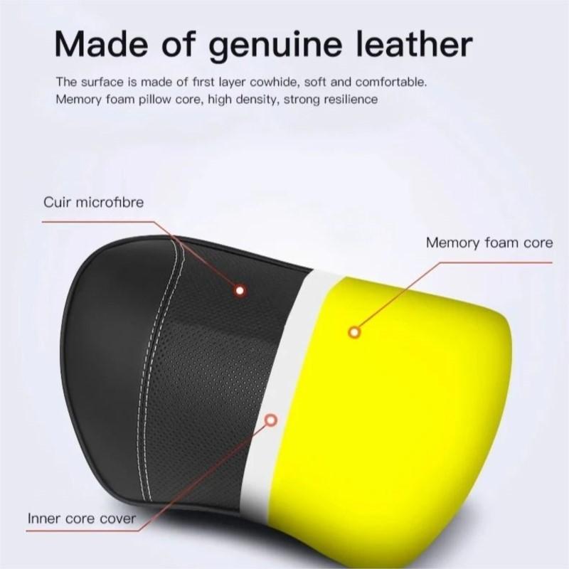 Leather Car Headrest Lumbar Pillow Neck Gap Filler Pillow For Lexus IS250 IS200 CT200h GS300 LS430 RX450h LX570 IS300 ES RX LS