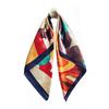 yangyizhi Large Square Headscarf, Simulated Silk Satin Fabric Scarf, Vibrant Floral Print Neck Multi-Purpose Turban Scarf Shawl Hair Tie