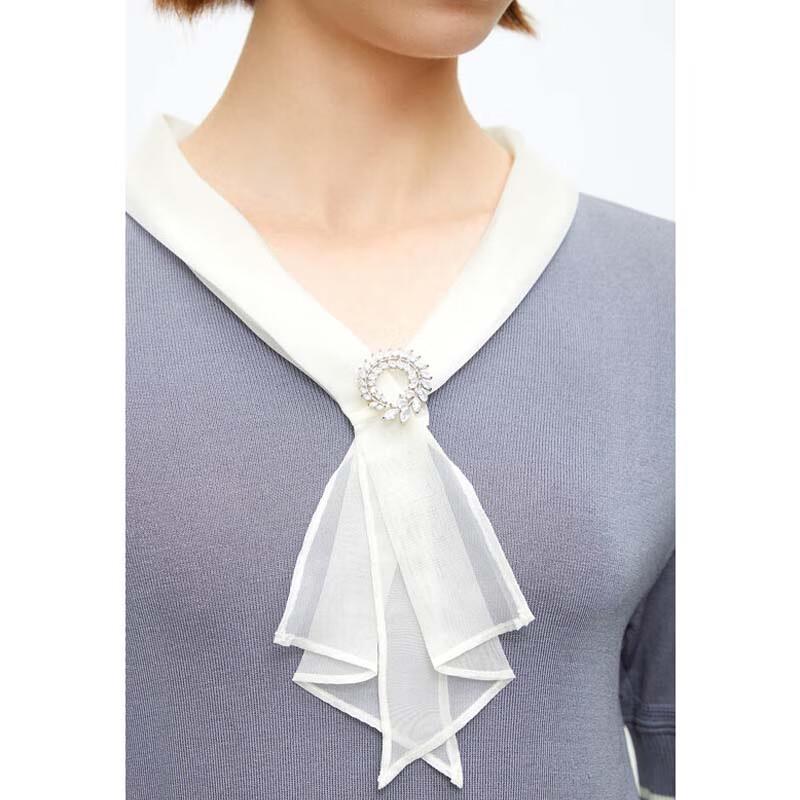 JESSIE Women's V-Neck Slim Fit Short Sleeve Knit Top