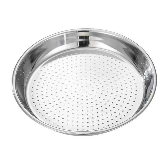 Круглая паровая решетка из нержавеющей стали с мелкой сеткой, утолщенная, термостойкая корзина для пароварки 28cm