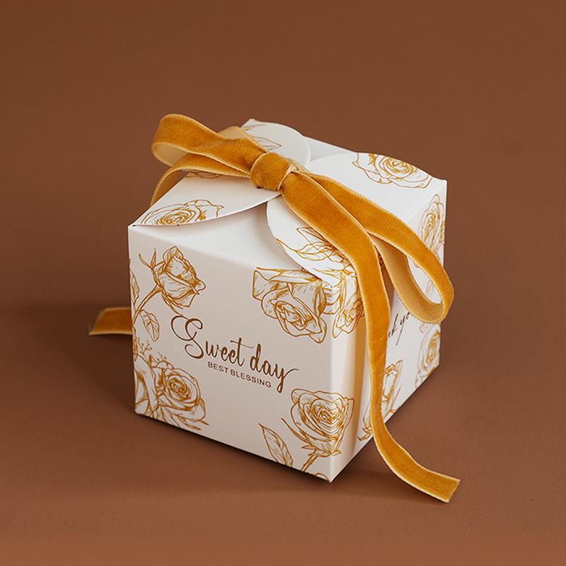 2026 Elegant Wedding Favor Candy Boxes - Creative High-End Design Small шампанского