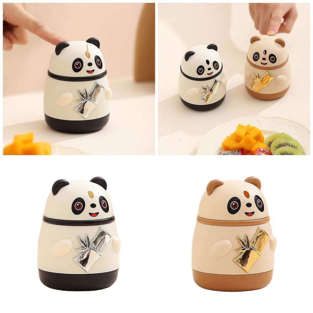 Push Type Toothpick Dispensers Lovely Panda Toothpick Holder Automatic Toothpick Organizers Box Homes Decorations