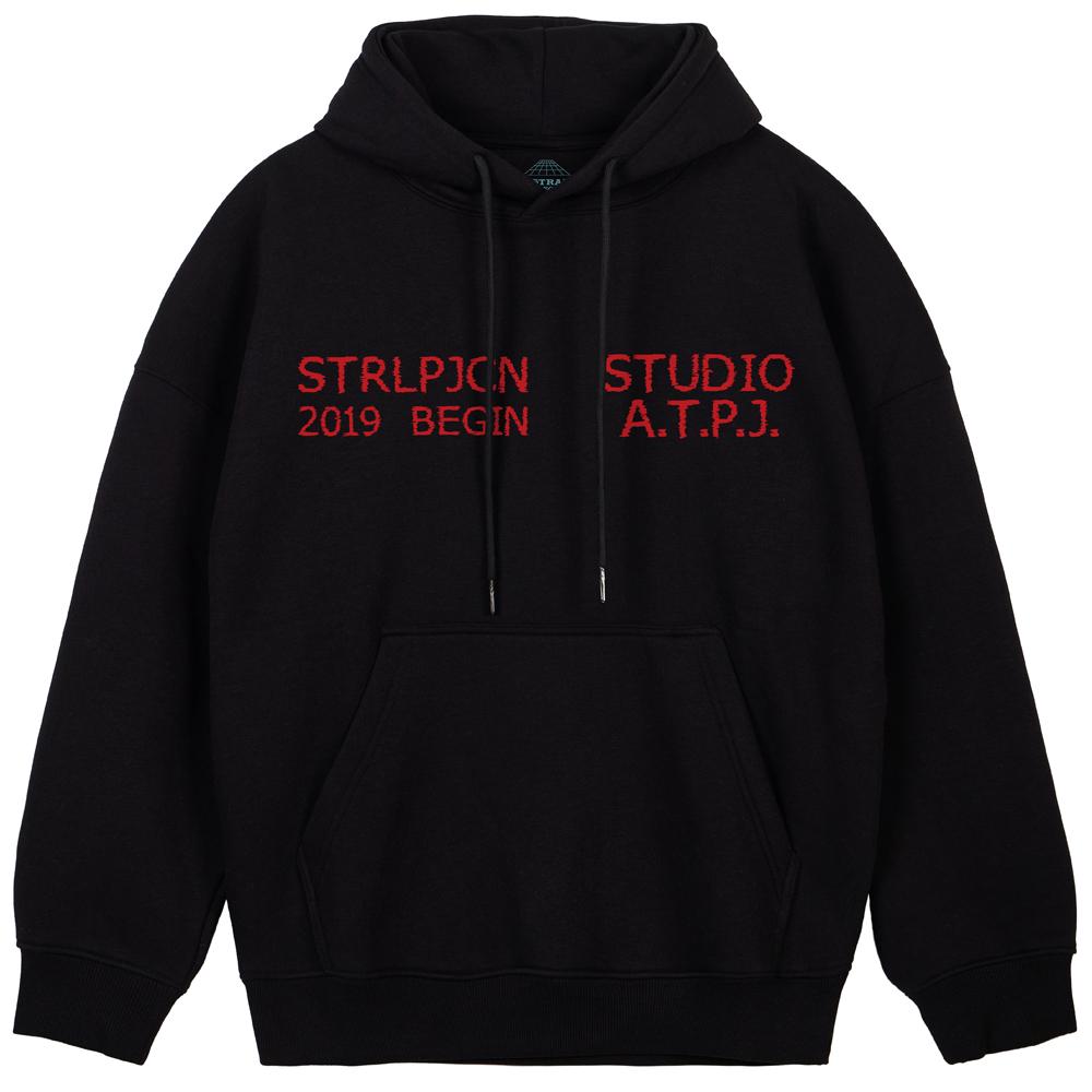 Astral Projection Ap Studio Begin Oversized Wide Shoulder Hoodie_Black L
