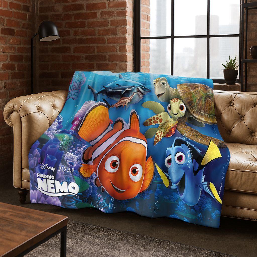 HD Cartoon Finding Nemo Underwater World Flannel Blanket,Warm and Cozy Soft Throw Blanket for Home Bedroom Bed Sofa Picnic Cover