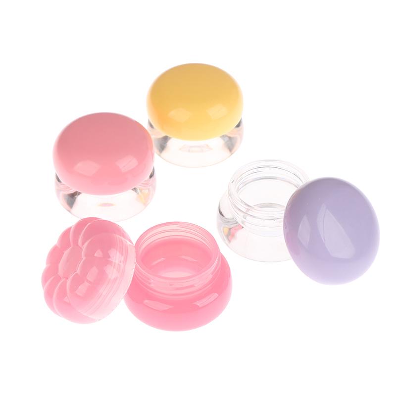 1 Pcs 5G Empty Plastic Lip Scrub Jars With Cover Balm Mask Skin Care Container Cute Blush Jar Cosmetic Jars Travel Container