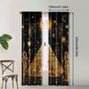 2pc,  Window Curtains Egyptian Pyramid Vintage 100% Polyester,Without Electricity Festive Holiday Applies To Multipurpose