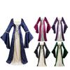 Abito Medievale-Retro Europeo Taglie Forti in Velluto con Lacci (S-5XL)