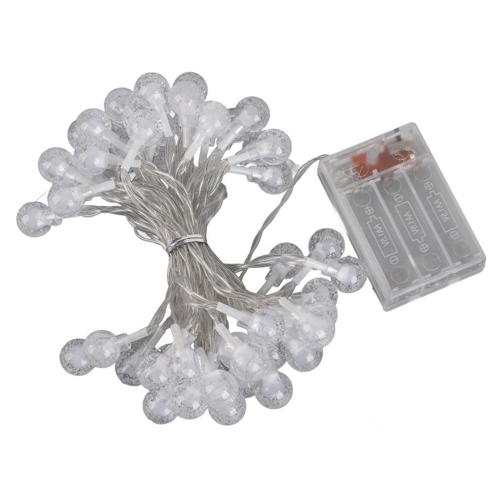 Globe String Lights Battery Powered Type Colored IP66 Waterproof LED Bulb String Lights for Christmas Holiday Decorations