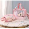 Waterproof Clear Cartoon Cosmetic Bag Storage Box Laundry Bag Travel Toiletries Storage Organizer