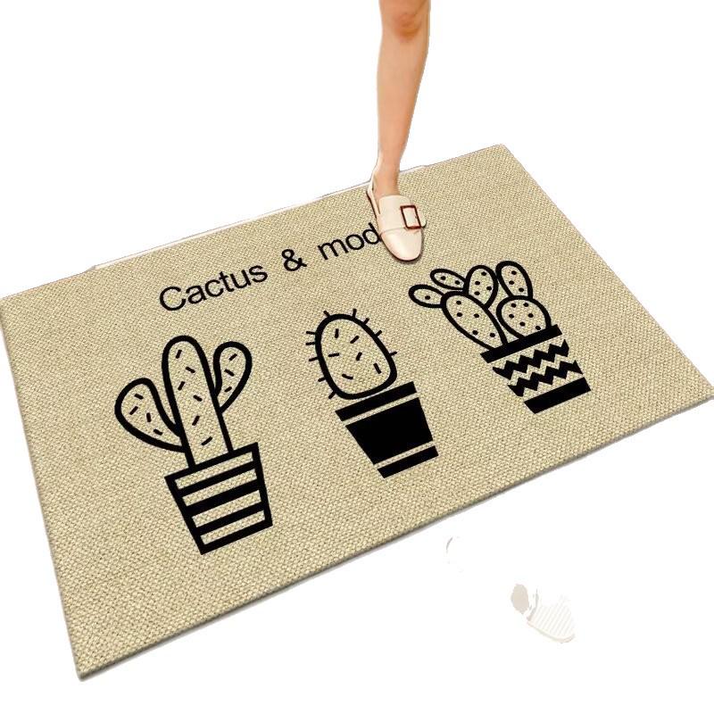 Dirt-Resistant Non-Slip Washable Linen Bathroom Doormat