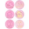 Eid Mubarak Cookies Cutter Moon Star Temple Embossed Biscuit Mold Fondant Stamp Ramadan Muslim Party DIY Cake Decoration Tool